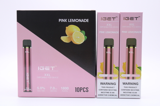 Iget originale XXL 1800 soffia sigarette eliminabili del baccello la batteria 2.4ml del dispositivo 950mAh che ha precompilato la penna di Vape della cartuccia