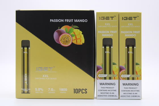 Iget originale XXL 1800 soffia sigarette eliminabili del baccello la batteria 2.4ml del dispositivo 950mAh che ha precompilato la penna di Vape della cartuccia