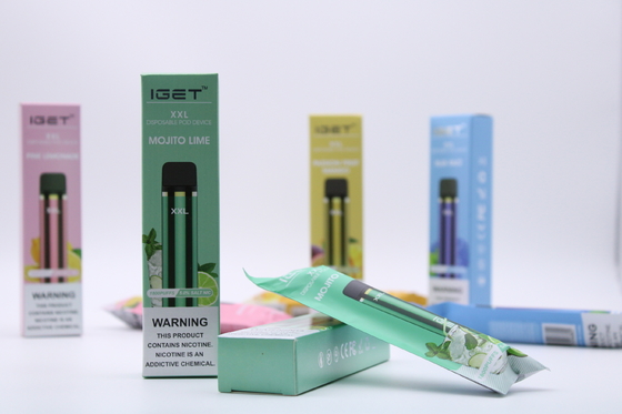 IGET originale XXL 1800 soffia corredo elettronico dei dispositivi del baccello delle sigarette della batteria eliminabile 950mAh