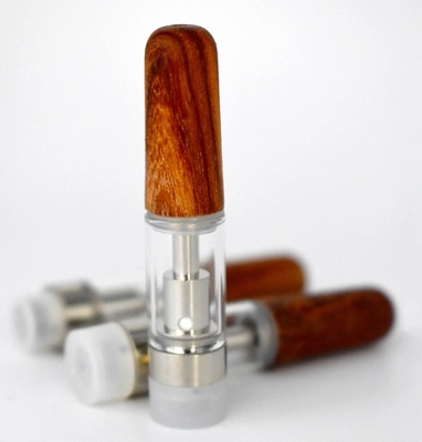 Vetro di legno di punte della bobina 0.5ml 1ml CBD Vape della cartuccia del sistema ceramico del baccello
