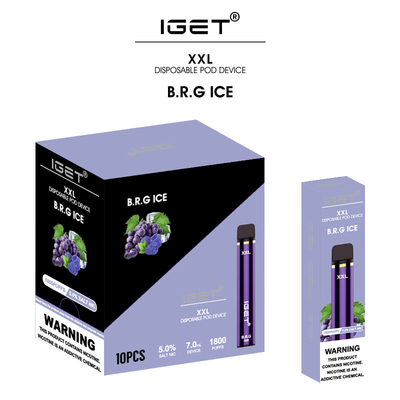 Sapori eliminabili eliminabili di XXL 1800f 7.0ml IGET Vape i 30 fumano la penna