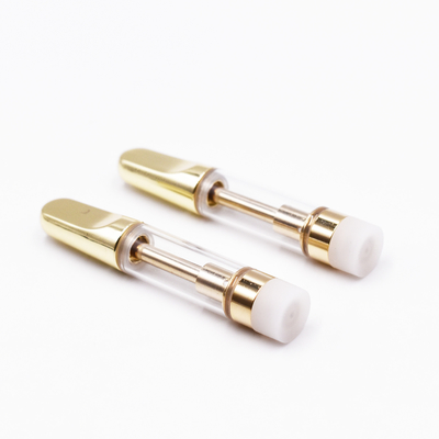 Riscaldamento ceramico Vape Pen Cartridge della bobina del carro armato di vetro della cartuccia 1ml 0.5ml di Cbd del filo di punta 510 dell'oro del metallo