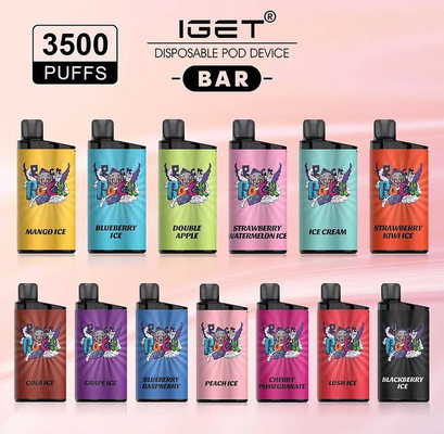 La sigaretta originale IGET di 100% IGET ESCLUDE un nicotina eliminabile Vape di 3500 soffi