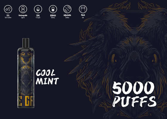 Nicotina massimo di vendita caldo dei soffi 5% di energia di Epod 5000 contenere vaporizzatore eliminabile