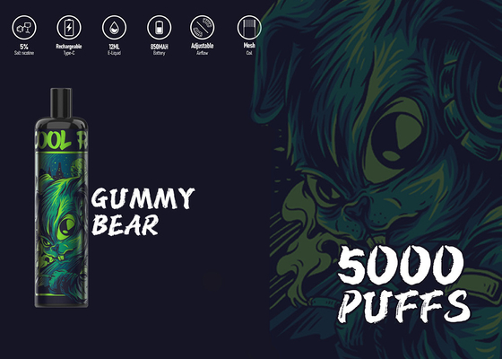 E-sigaretta operata di Vape di gusto di Epod 5000 del nicotina massimo eliminabile dei soffi 5%