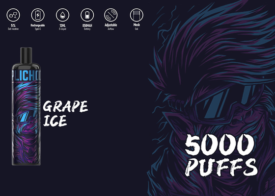 5000 penna ricaricabile di Vape del nicotina di sapori 12ML 5% di Vape 12 di energia di Epod dei soffi