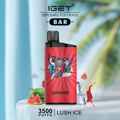 L'originale 100% IGET ANTIVARI 3500 SOFFIA penna eliminabile del vape del nicotina di 5%
