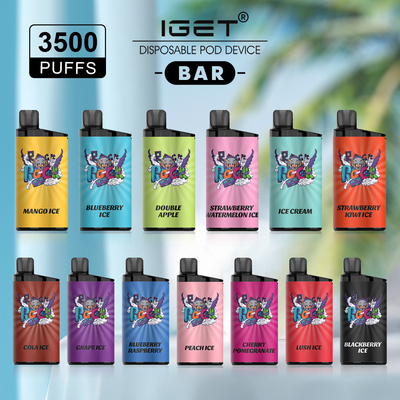 L'originale 100% IGET ANTIVARI 3500 SOFFIA penna eliminabile del vape del nicotina di 5%