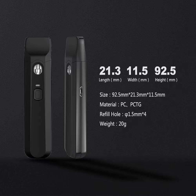 Preriscaldando con il baccello eliminabile ricaricabile del bottone 1ml 280mAh Vape