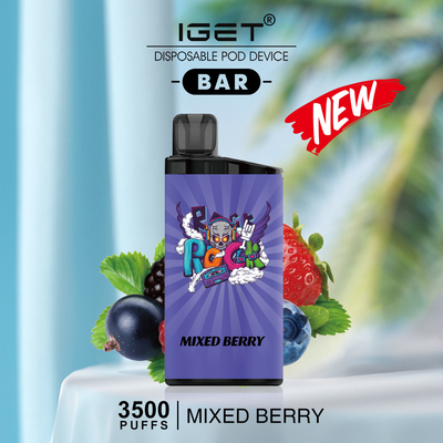 IGET ORIGINALI ESCLUDONO i SOFFI ELIMINABILI della PENNA 3500 di VAPE - bacca mista