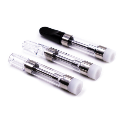 Cartuccia wickless del carro armato di vetro dei vapes 1.0ml della bobina ceramica di plastica CBD