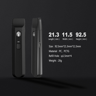 La vendita diretta su ordinazione di qualità superiore 280mah 1ml preriscalda la tensione eliminabile di CBD Vape Pen Pod No Leak Adjustable