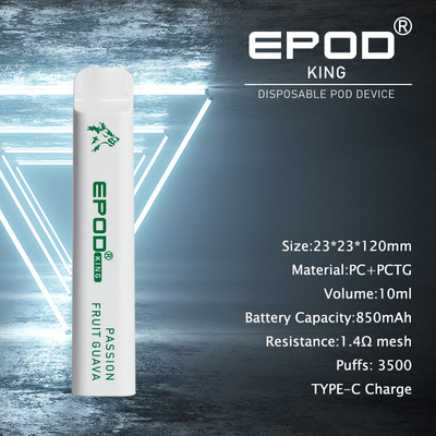 10ML EPOD ricaricabile Vape eliminabile 3500 soffi con la batteria 850mah