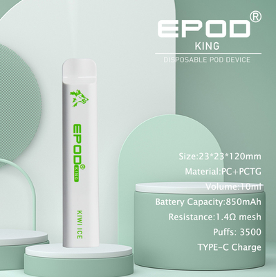 10ML EPOD ricaricabile Vape eliminabile 3500 soffi con la batteria 850mah
